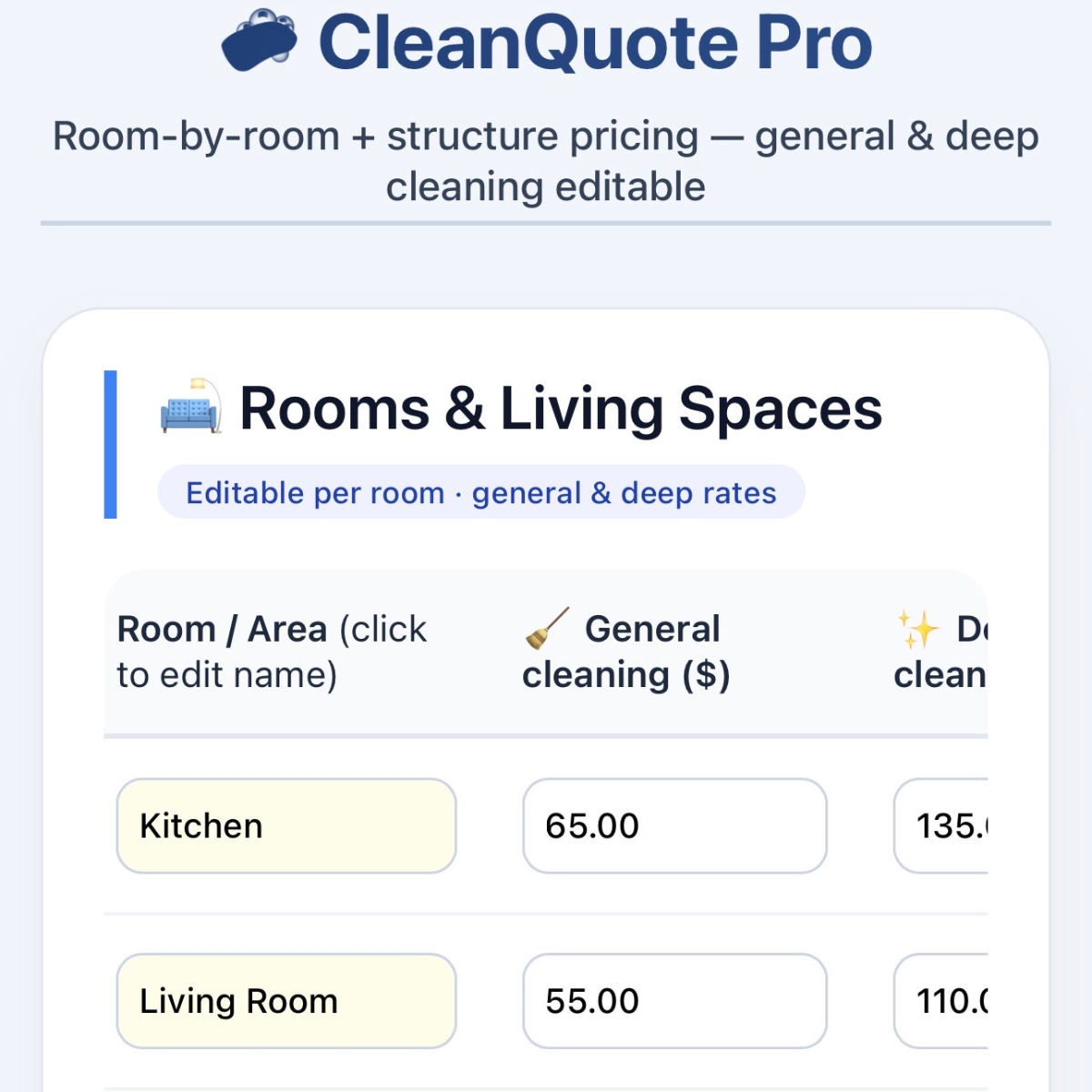 Customisable Clean Pro Quote