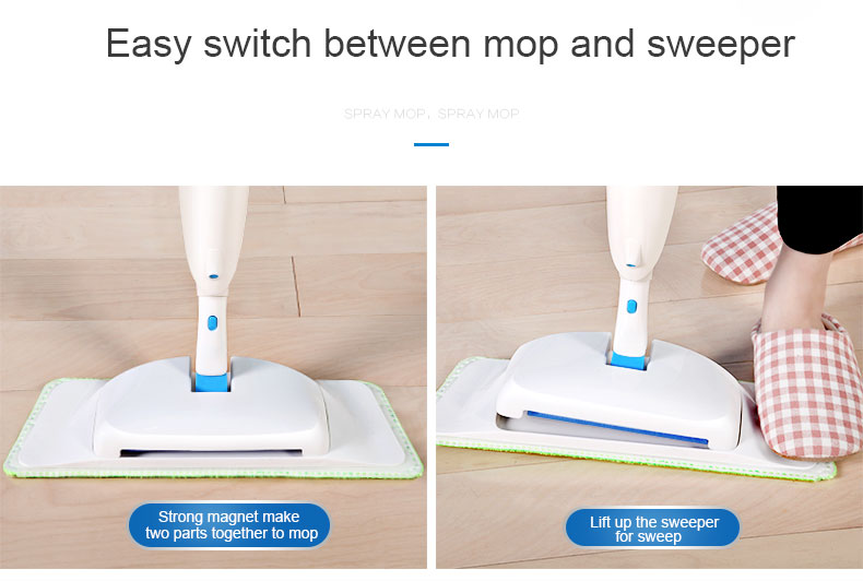 3 in 1 spray mop with sweeper